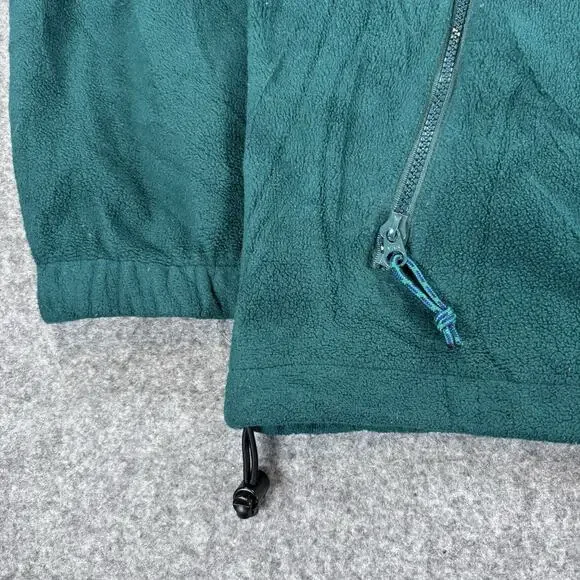 Vintage Columbia Fleece Jacket Men’s Large Green Full Zip Coat Warm Outdoor - Picture 4 of 8